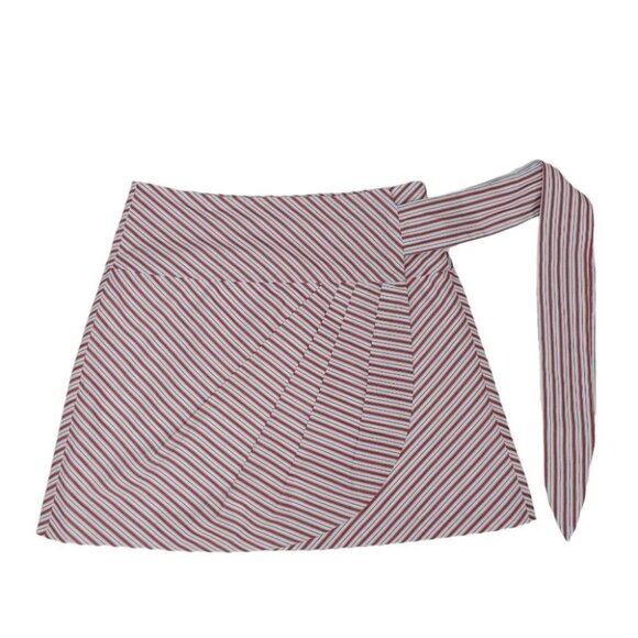 ZARA Stripes pleated bow wrap mini skirt - Picture 6 of 14